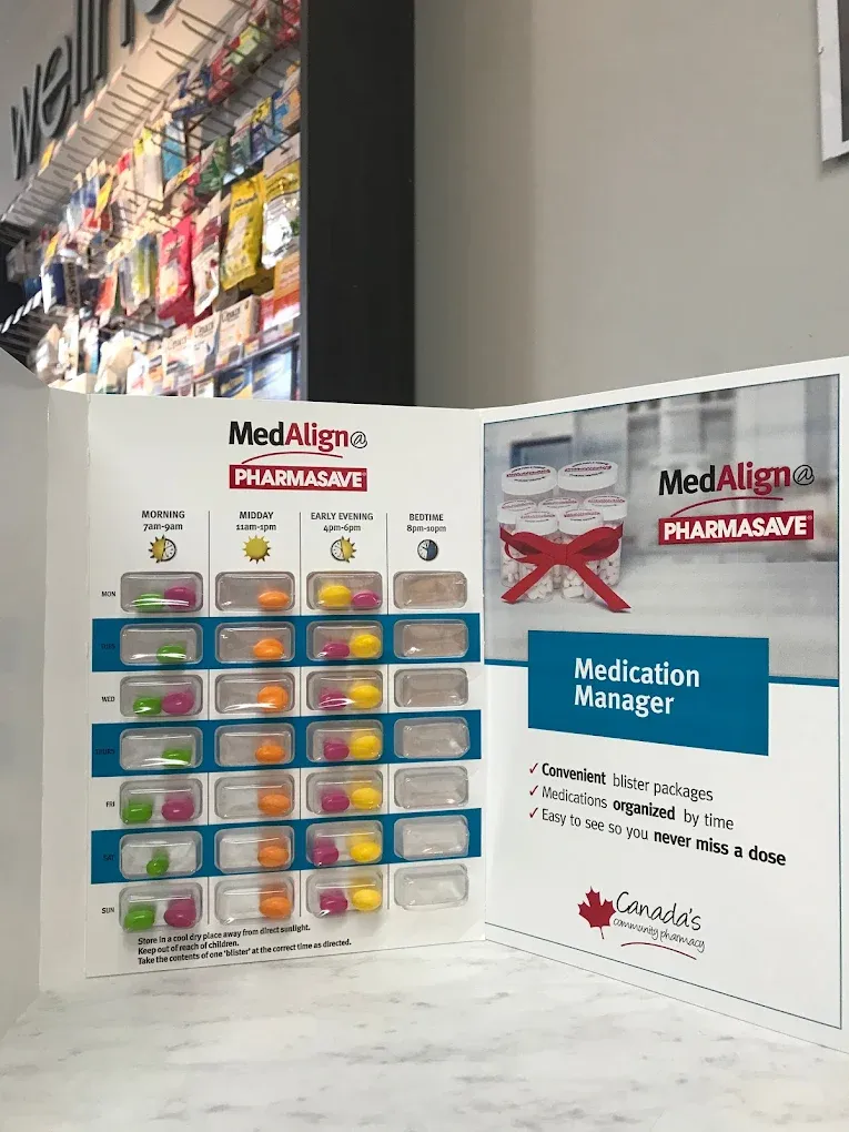MedAlign blister pack — medication organized by day and time